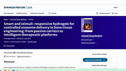 Smart and stimuli-responsive hydrogels for controlled exosome delivery in bone tissue engineering: from passive carriers to intelligent therapeutic platforms